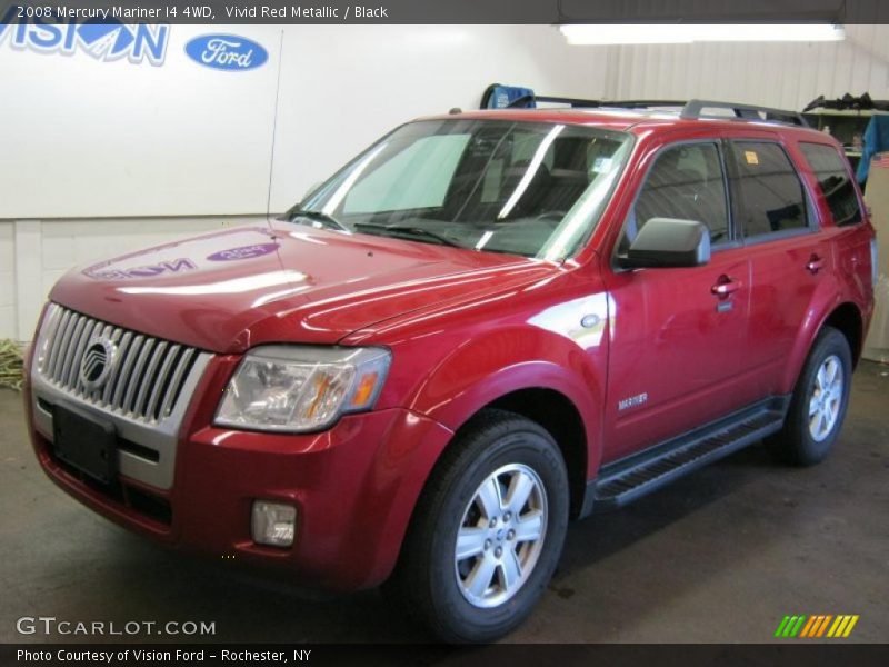 Vivid Red Metallic / Black 2008 Mercury Mariner I4 4WD