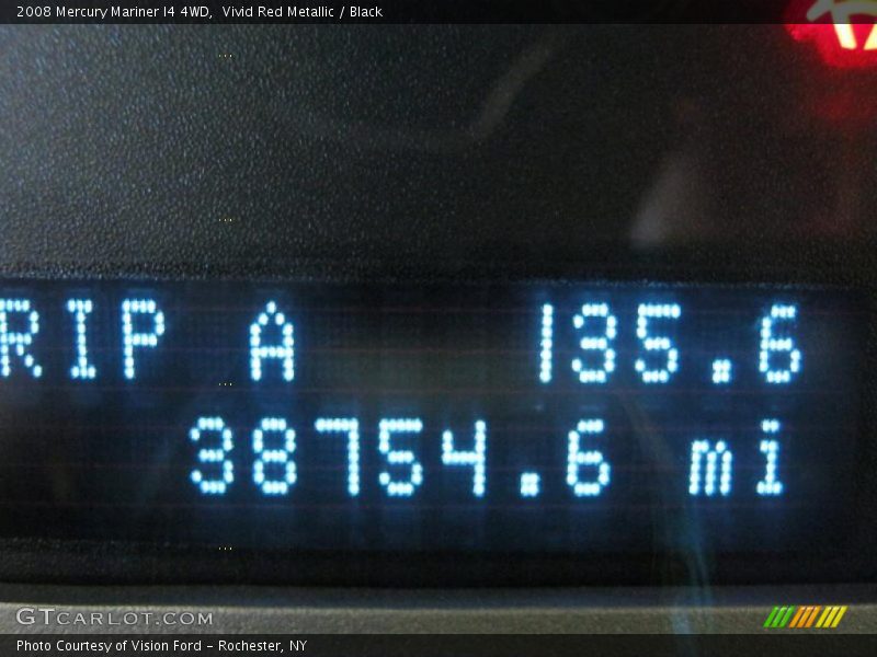 Vivid Red Metallic / Black 2008 Mercury Mariner I4 4WD
