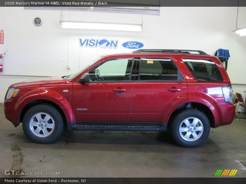 Vivid Red Metallic / Black 2008 Mercury Mariner I4 4WD