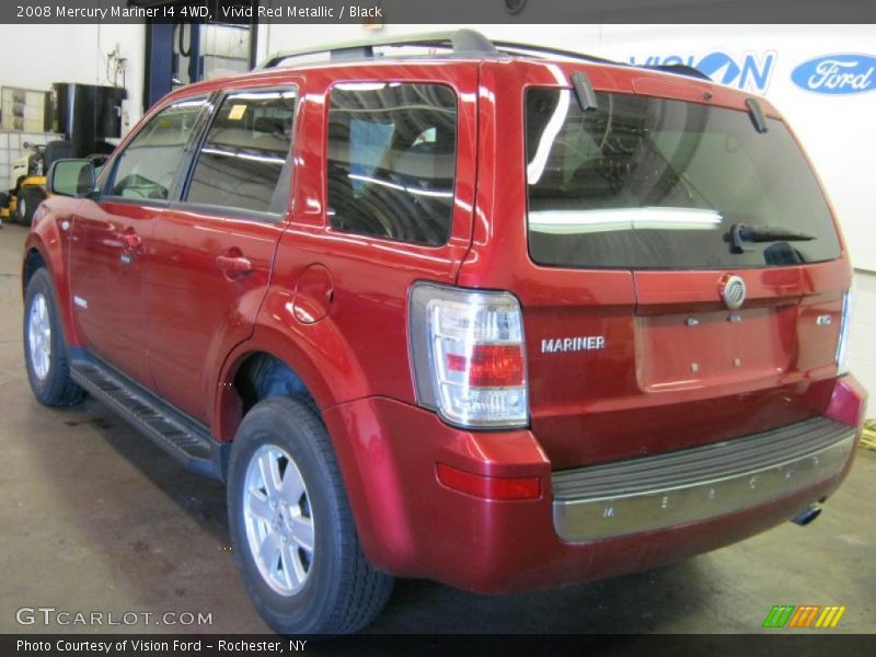 Vivid Red Metallic / Black 2008 Mercury Mariner I4 4WD