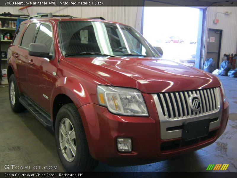 Vivid Red Metallic / Black 2008 Mercury Mariner I4 4WD