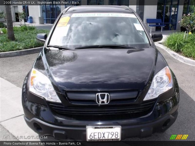 Nighthawk Black Pearl / Black 2008 Honda CR-V LX