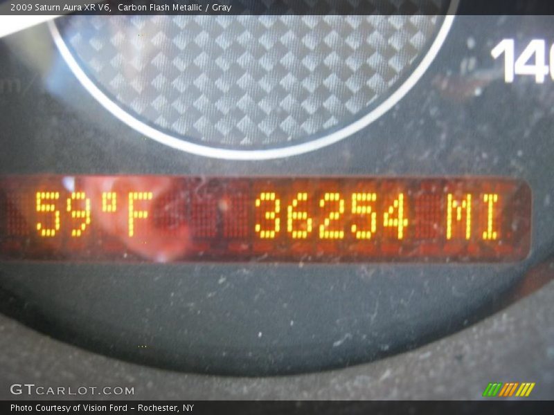 Carbon Flash Metallic / Gray 2009 Saturn Aura XR V6