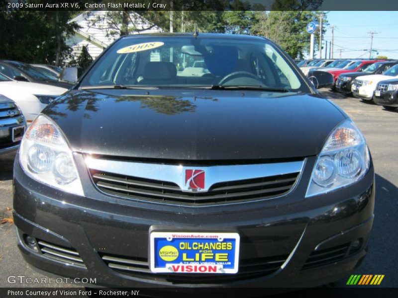 Carbon Flash Metallic / Gray 2009 Saturn Aura XR V6