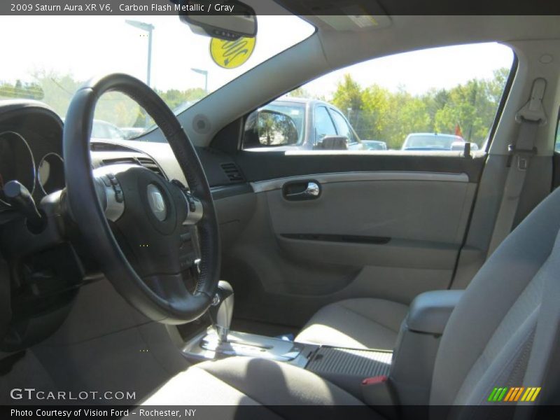 Carbon Flash Metallic / Gray 2009 Saturn Aura XR V6