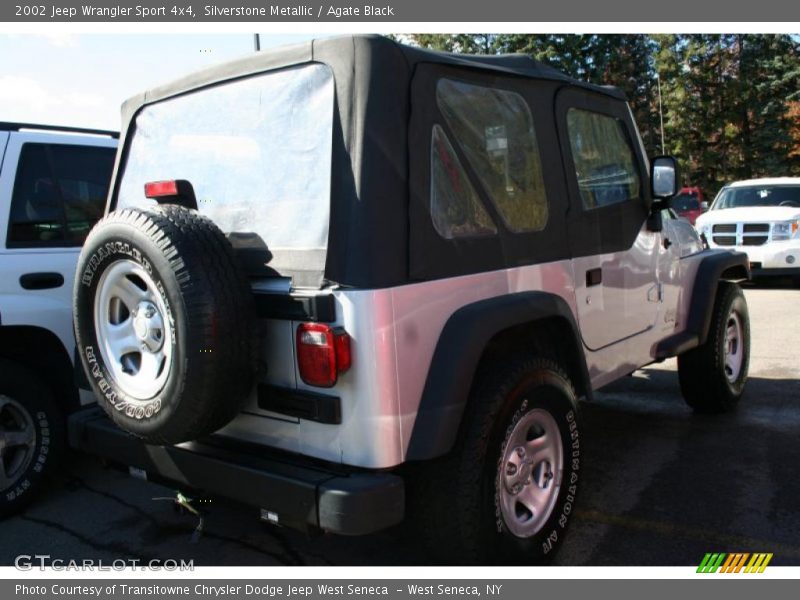 Silverstone Metallic / Agate Black 2002 Jeep Wrangler Sport 4x4