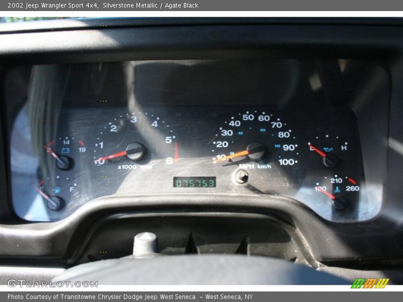 Silverstone Metallic / Agate Black 2002 Jeep Wrangler Sport 4x4