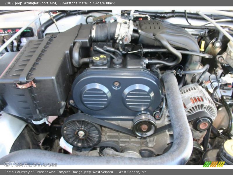 Silverstone Metallic / Agate Black 2002 Jeep Wrangler Sport 4x4