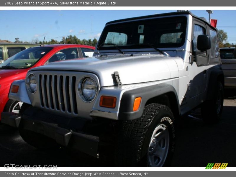 Silverstone Metallic / Agate Black 2002 Jeep Wrangler Sport 4x4