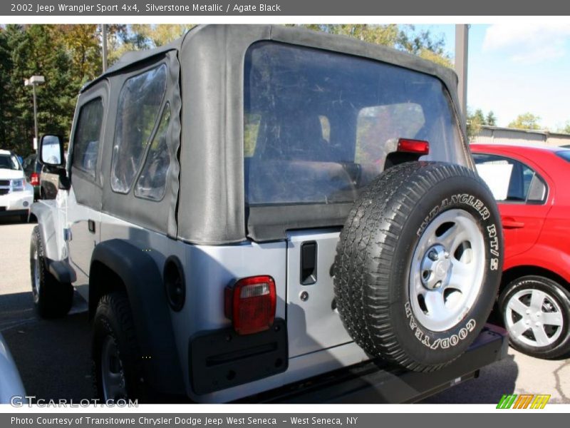 Silverstone Metallic / Agate Black 2002 Jeep Wrangler Sport 4x4