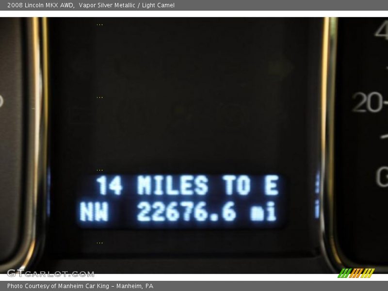 Vapor Silver Metallic / Light Camel 2008 Lincoln MKX AWD