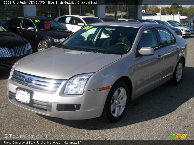 Silver Birch Metallic / Charcoal Black 2008 Ford Fusion SE V6 AWD