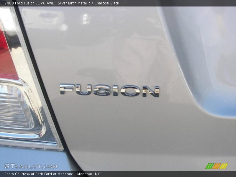 Silver Birch Metallic / Charcoal Black 2008 Ford Fusion SE V6 AWD