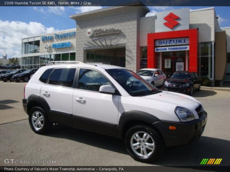 Nordic White / Gray 2008 Hyundai Tucson SE 4WD