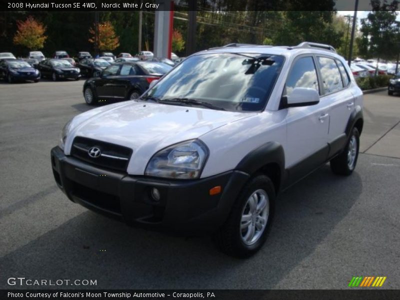 Nordic White / Gray 2008 Hyundai Tucson SE 4WD