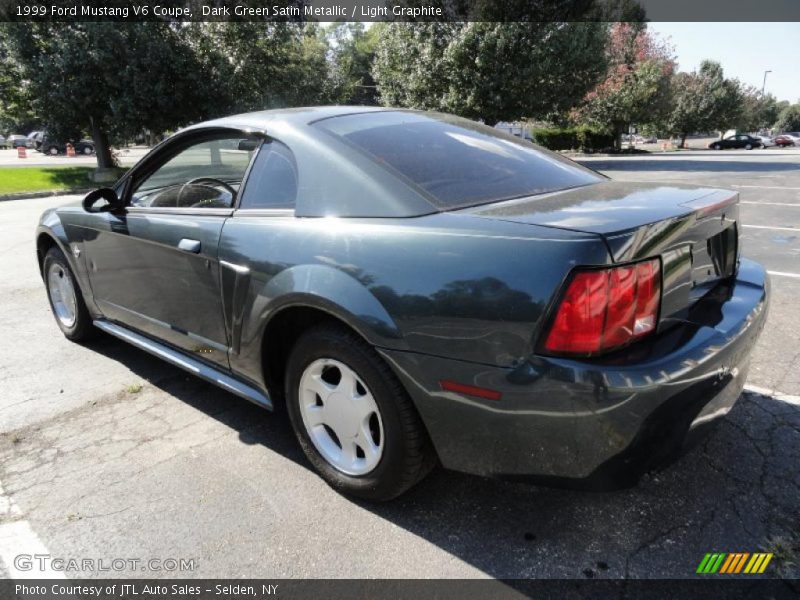Dark Green Satin Metallic / Light Graphite 1999 Ford Mustang V6 Coupe