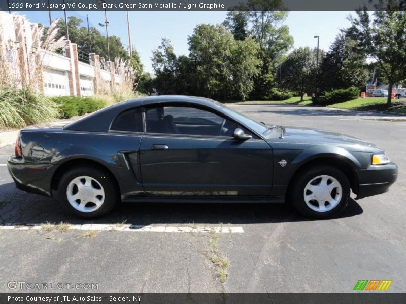 Dark Green Satin Metallic / Light Graphite 1999 Ford Mustang V6 Coupe