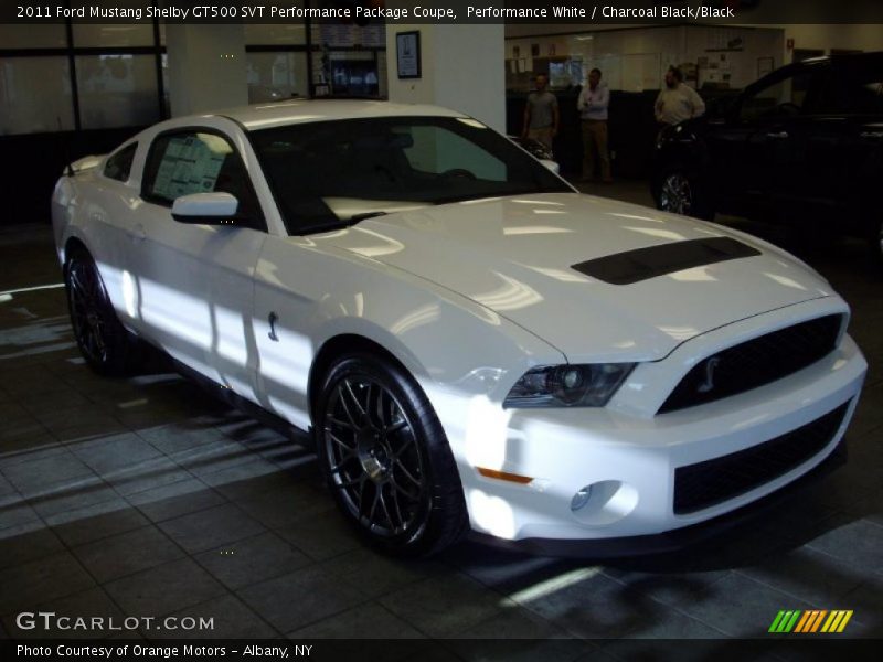 Performance White / Charcoal Black/Black 2011 Ford Mustang Shelby GT500 SVT Performance Package Coupe