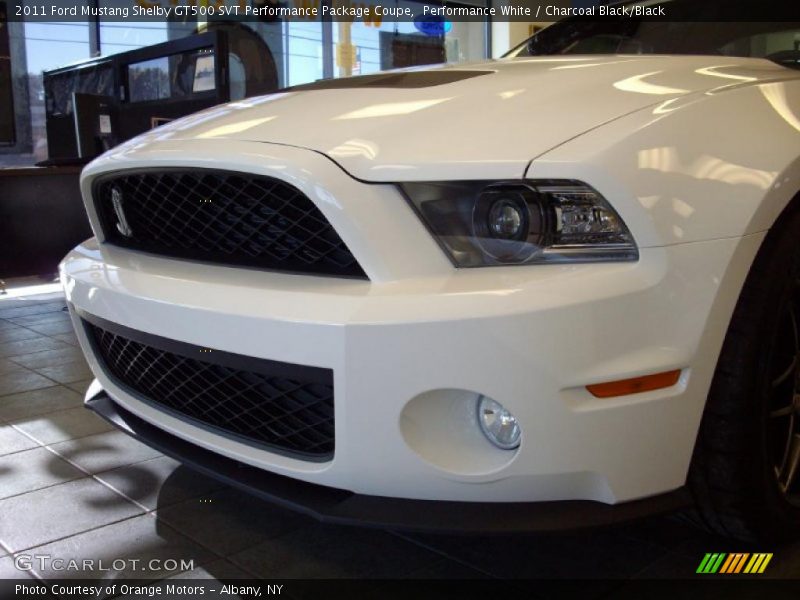 Performance White / Charcoal Black/Black 2011 Ford Mustang Shelby GT500 SVT Performance Package Coupe