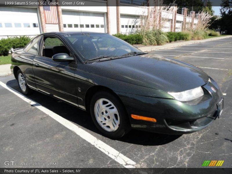 Green / Gray 1999 Saturn S Series SC2 Coupe