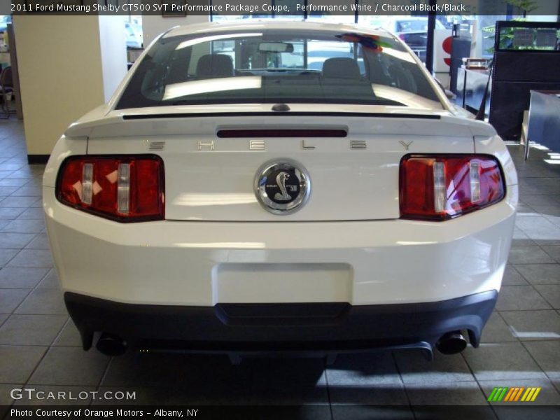 Performance White / Charcoal Black/Black 2011 Ford Mustang Shelby GT500 SVT Performance Package Coupe