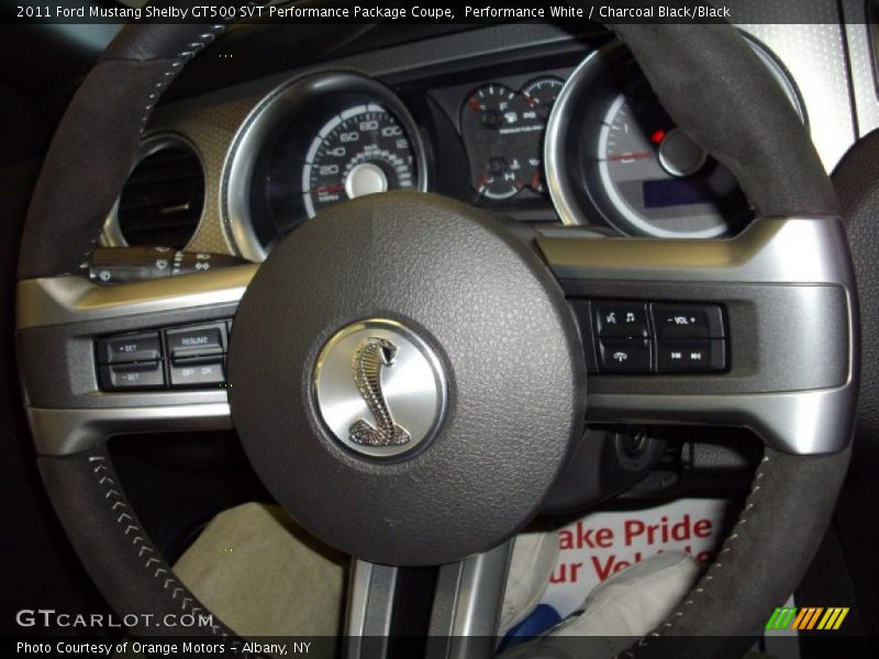 Performance White / Charcoal Black/Black 2011 Ford Mustang Shelby GT500 SVT Performance Package Coupe