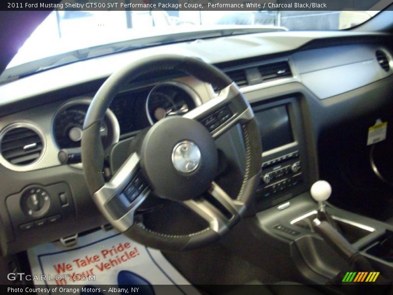 Performance White / Charcoal Black/Black 2011 Ford Mustang Shelby GT500 SVT Performance Package Coupe