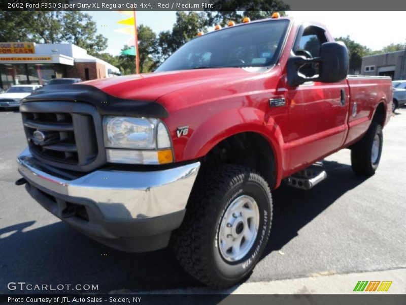 Red / Medium Flint 2002 Ford F350 Super Duty XL Regular Cab 4x4