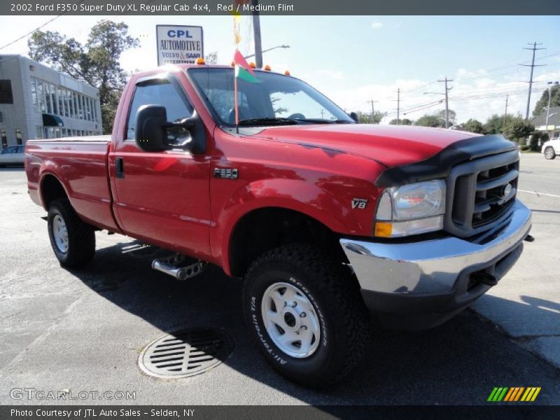 Red / Medium Flint 2002 Ford F350 Super Duty XL Regular Cab 4x4