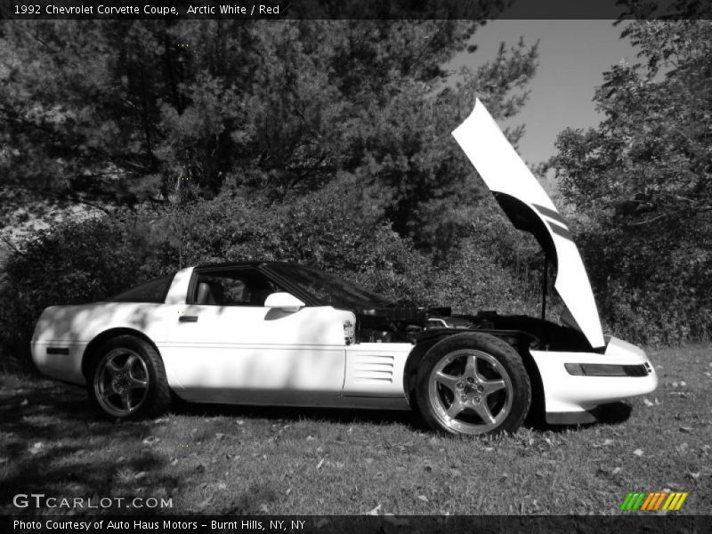 Arctic White / Red 1992 Chevrolet Corvette Coupe