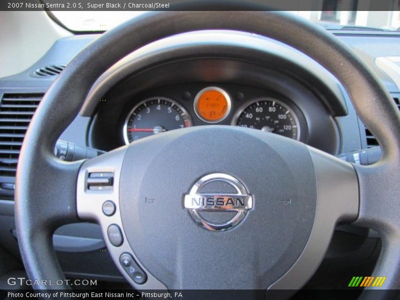 Super Black / Charcoal/Steel 2007 Nissan Sentra 2.0 S