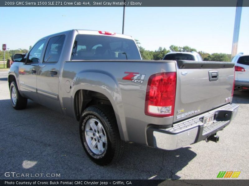 Steel Gray Metallic / Ebony 2009 GMC Sierra 1500 SLE Z71 Crew Cab 4x4