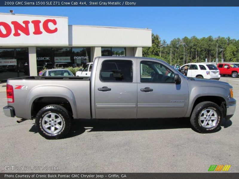 Steel Gray Metallic / Ebony 2009 GMC Sierra 1500 SLE Z71 Crew Cab 4x4