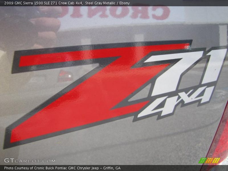 Steel Gray Metallic / Ebony 2009 GMC Sierra 1500 SLE Z71 Crew Cab 4x4