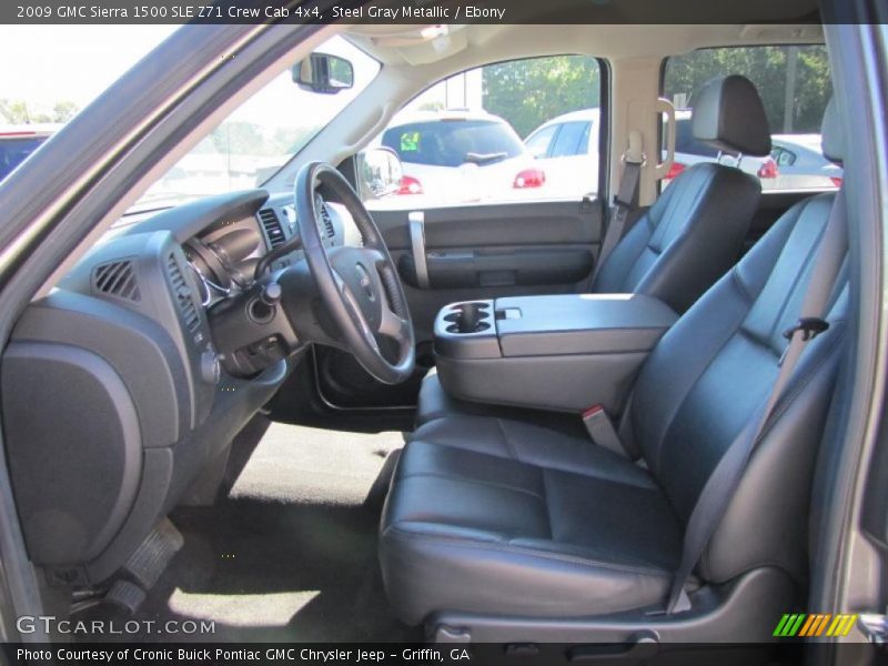 Steel Gray Metallic / Ebony 2009 GMC Sierra 1500 SLE Z71 Crew Cab 4x4