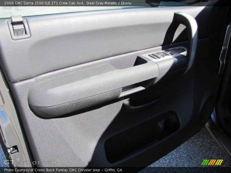 Steel Gray Metallic / Ebony 2009 GMC Sierra 1500 SLE Z71 Crew Cab 4x4