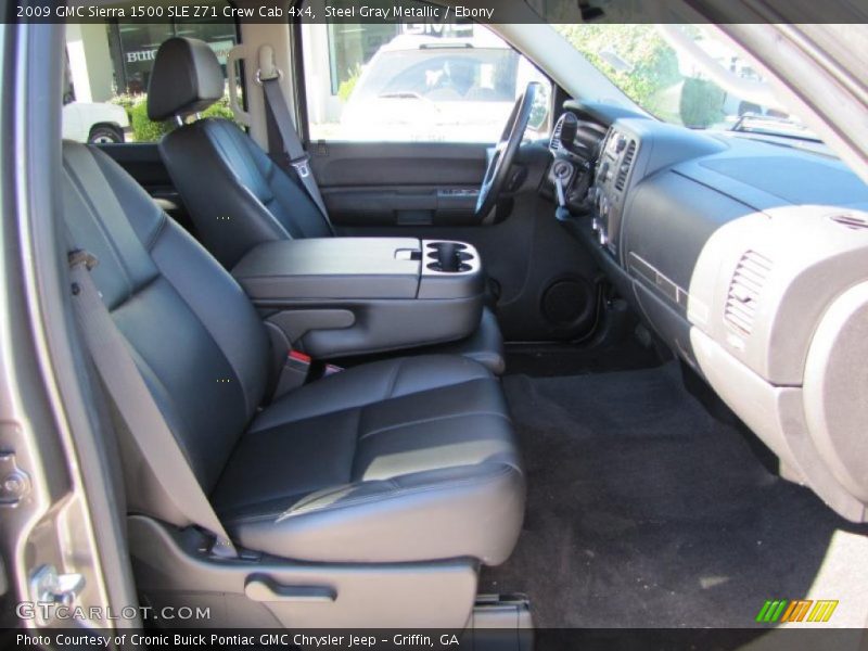 Steel Gray Metallic / Ebony 2009 GMC Sierra 1500 SLE Z71 Crew Cab 4x4