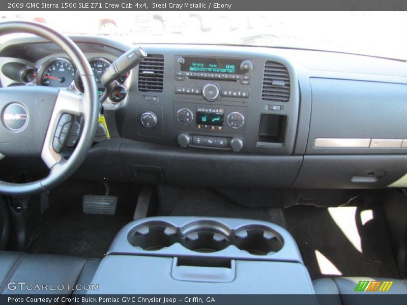 Steel Gray Metallic / Ebony 2009 GMC Sierra 1500 SLE Z71 Crew Cab 4x4