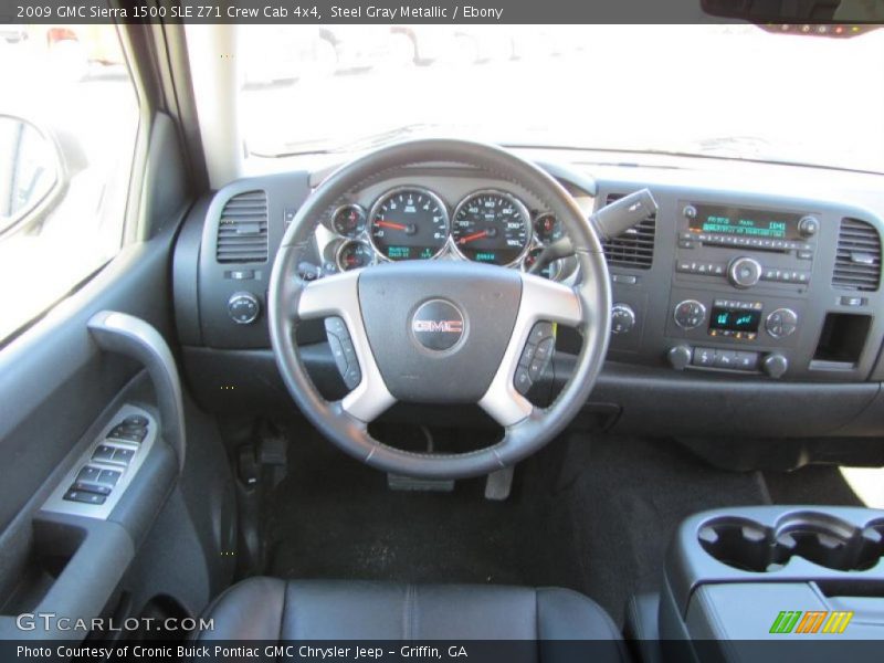 Steel Gray Metallic / Ebony 2009 GMC Sierra 1500 SLE Z71 Crew Cab 4x4