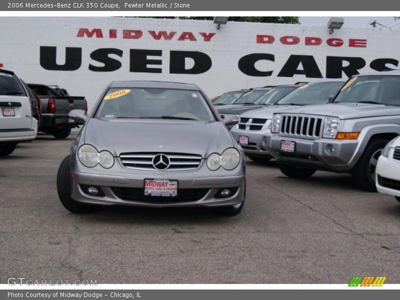 Pewter Metallic / Stone 2006 Mercedes-Benz CLK 350 Coupe