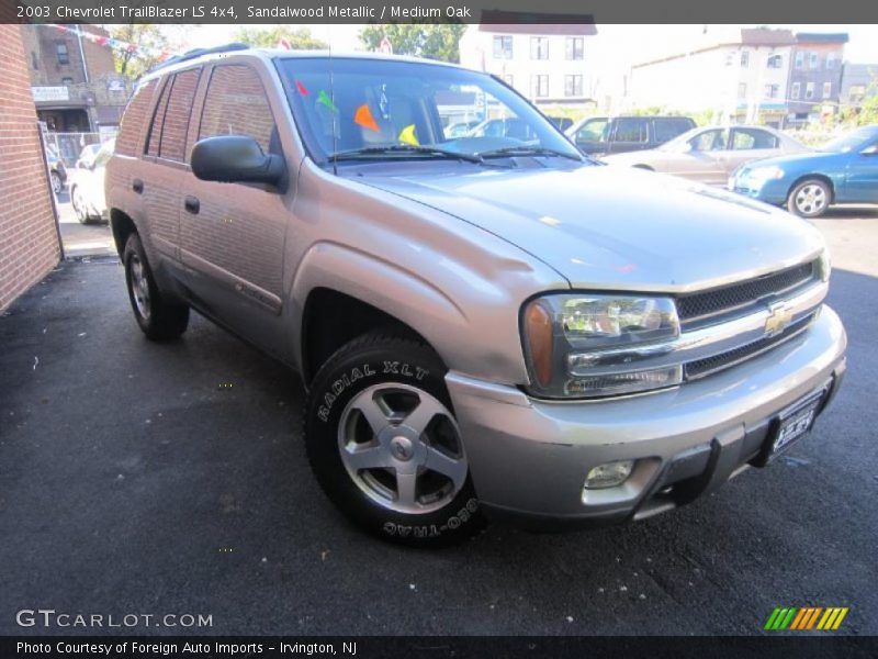 Sandalwood Metallic / Medium Oak 2003 Chevrolet TrailBlazer LS 4x4