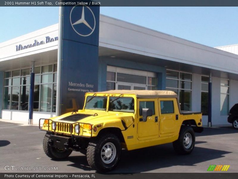 Competition Yellow / Black 2001 Hummer H1 Soft Top