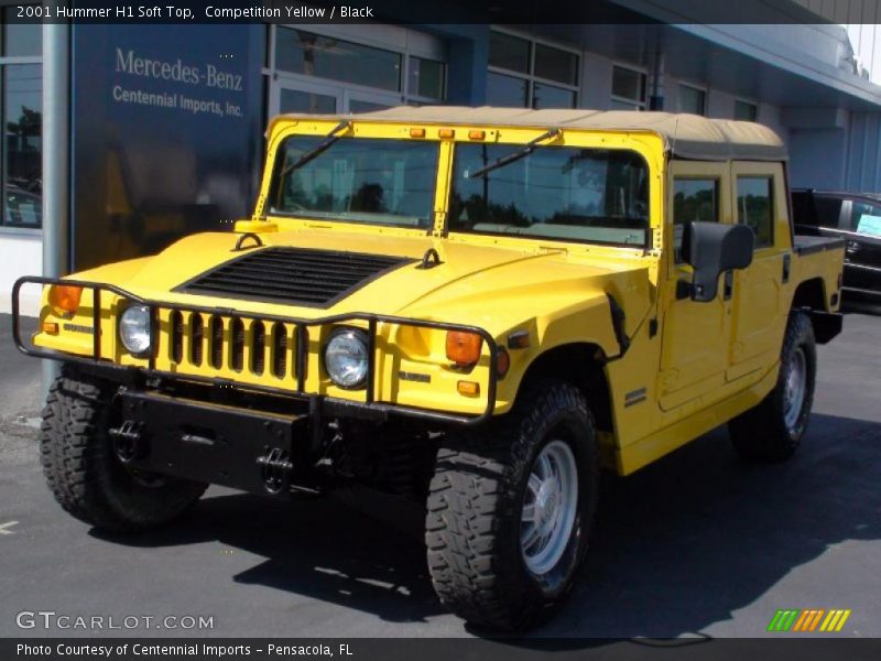 Competition Yellow / Black 2001 Hummer H1 Soft Top