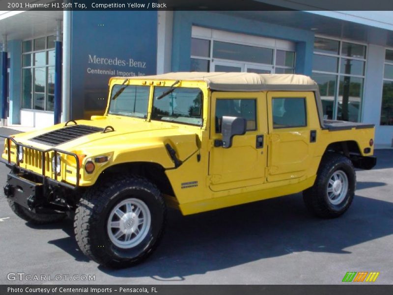 Competition Yellow / Black 2001 Hummer H1 Soft Top