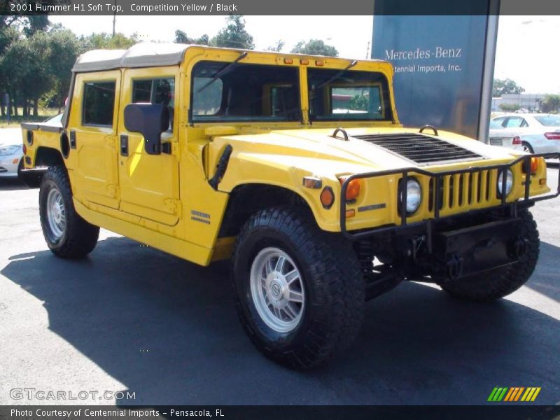 Competition Yellow / Black 2001 Hummer H1 Soft Top