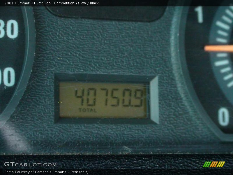 Competition Yellow / Black 2001 Hummer H1 Soft Top