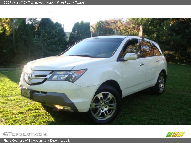 Aspen White Pearl / Taupe 2007 Acura MDX Technology