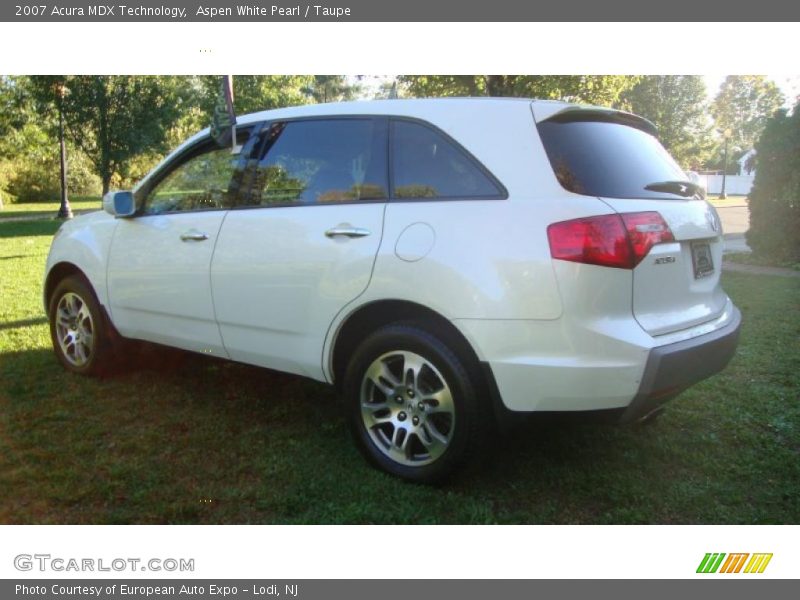 Aspen White Pearl / Taupe 2007 Acura MDX Technology