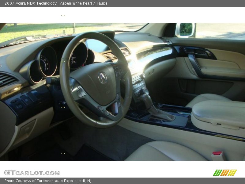 Aspen White Pearl / Taupe 2007 Acura MDX Technology