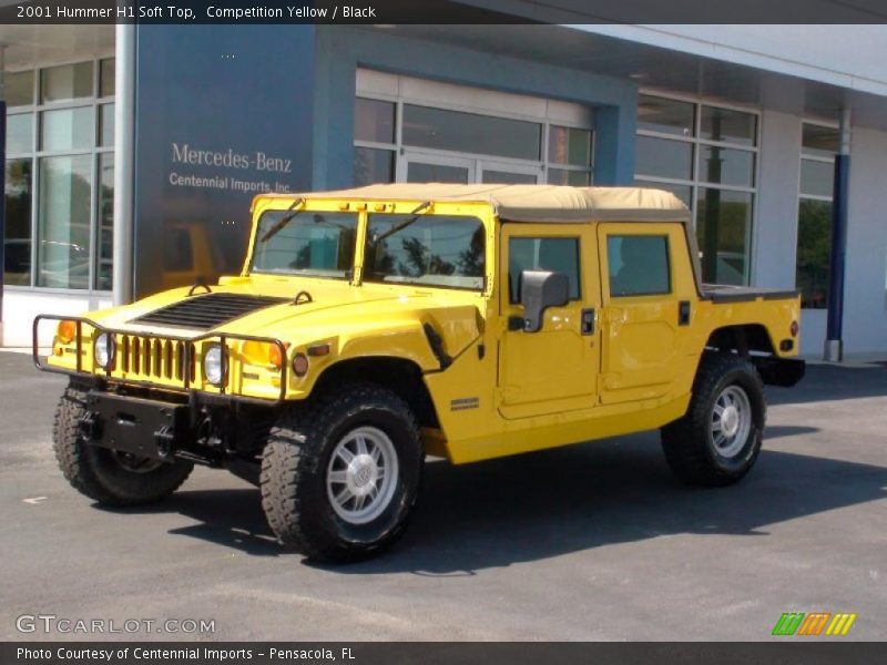 Competition Yellow / Black 2001 Hummer H1 Soft Top